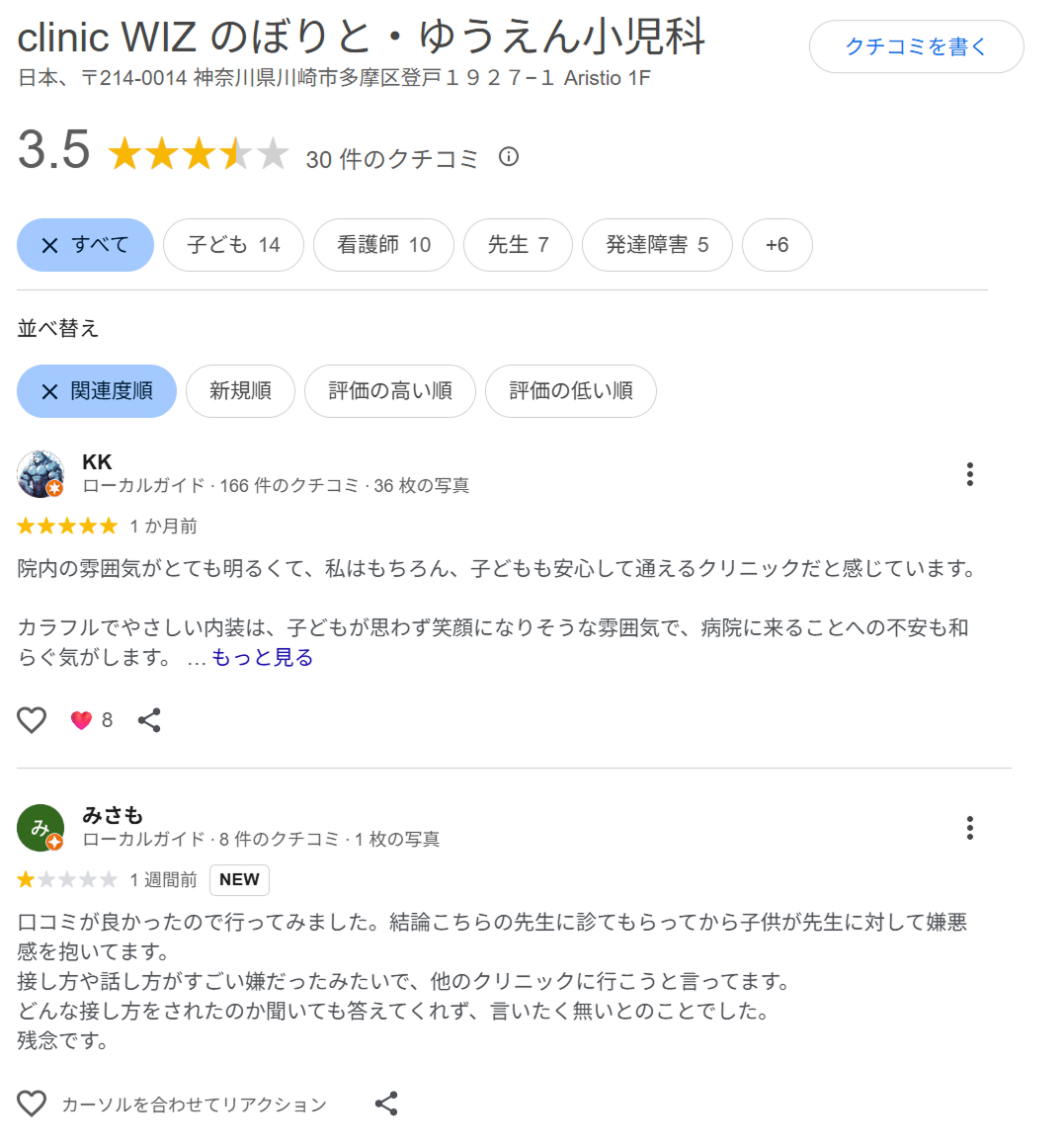 clinic WIZ のぼりと・ゆうえん小児科